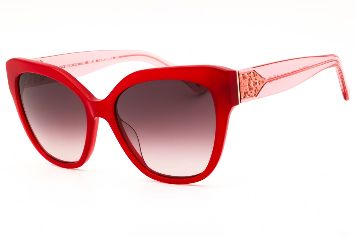 Gafas color café y rojo