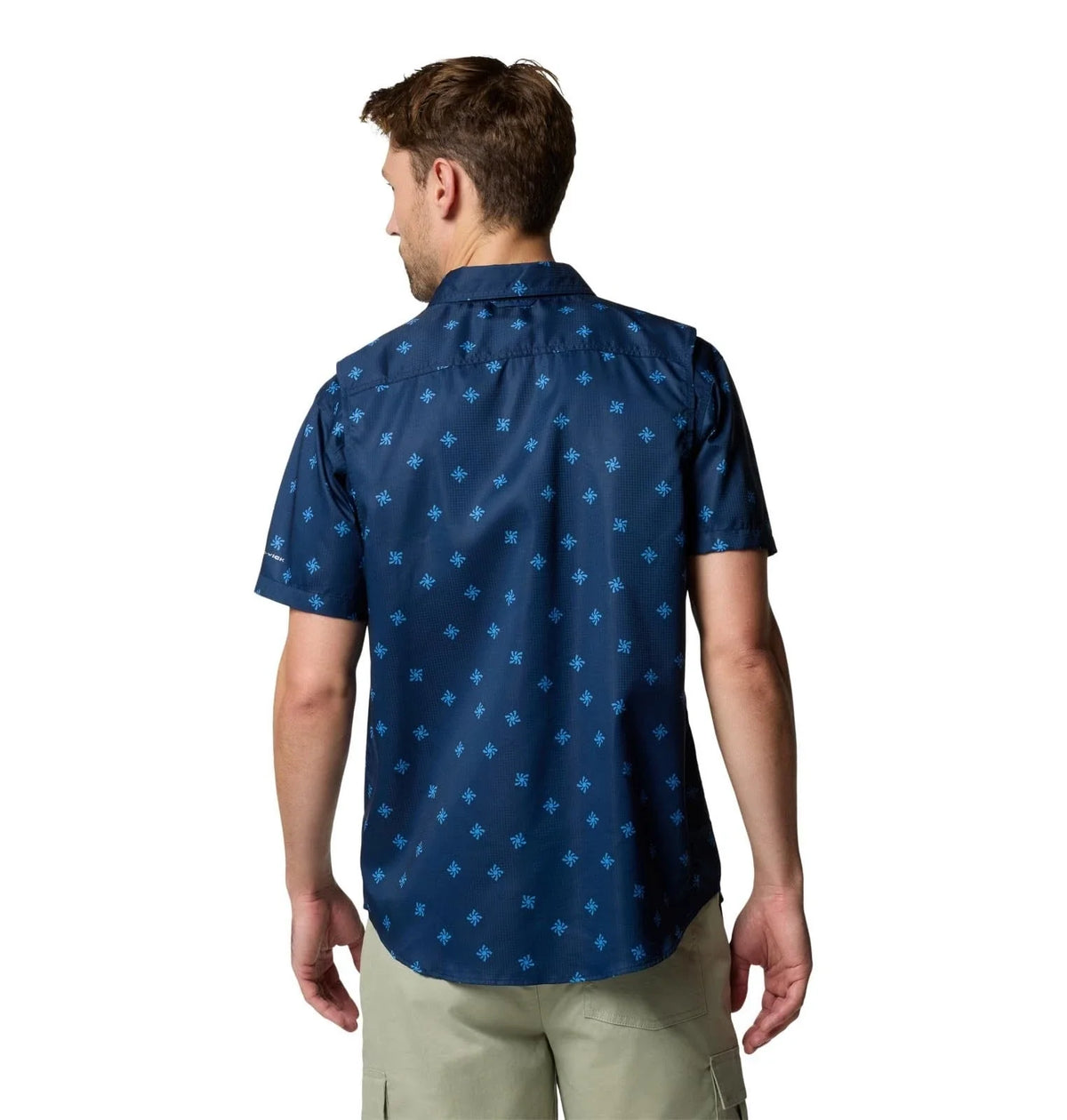 Camisa de hombre con estampado color azul marino
