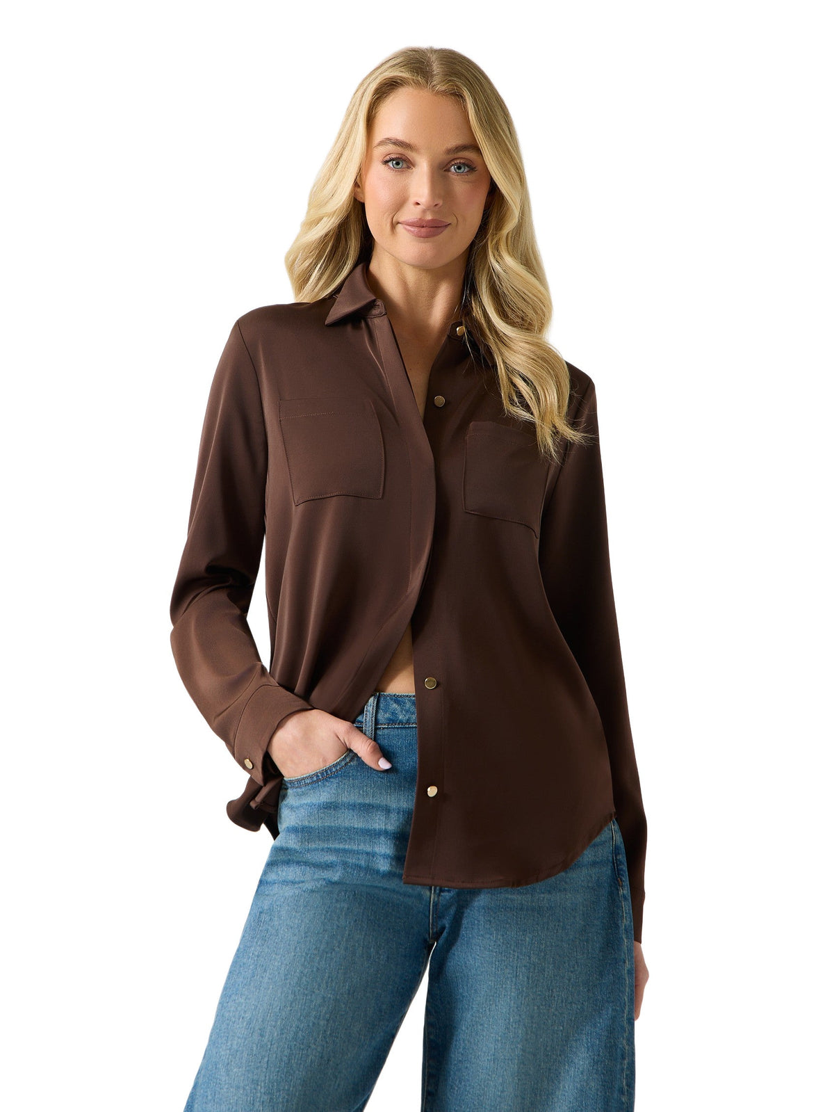 Blusa de satén