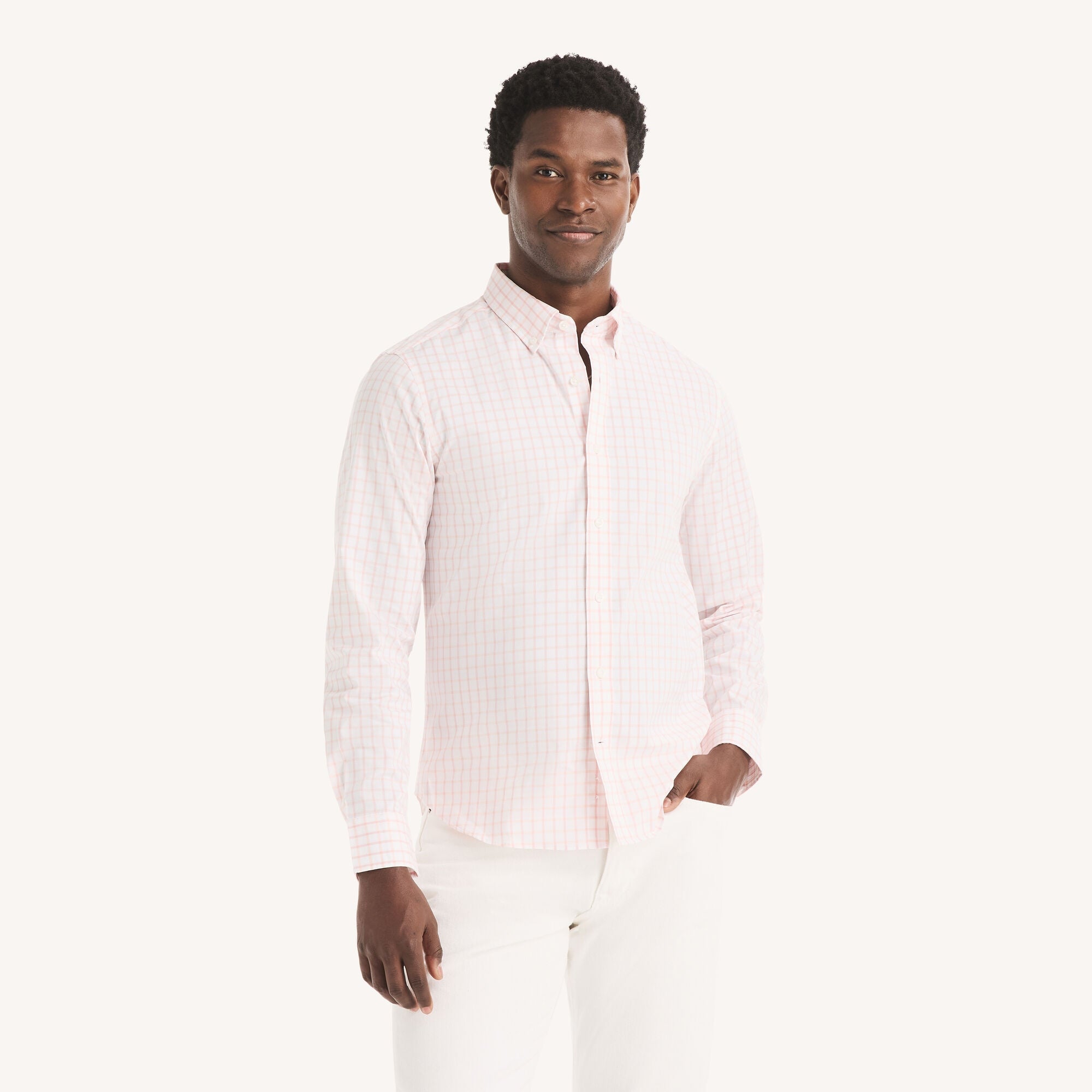 Camisa de hombre de corte ajustado a cuadros