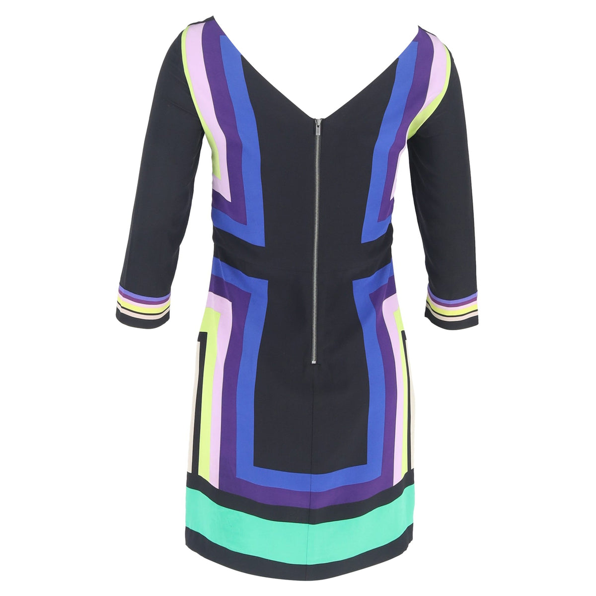 Vestido de seda con estampado multicolor