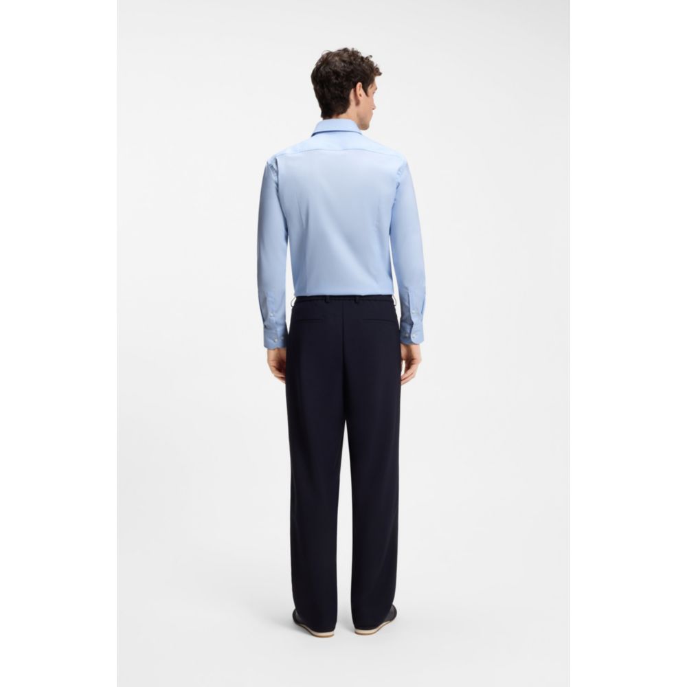 Camisa de mezcla de algodón de corte ajustado