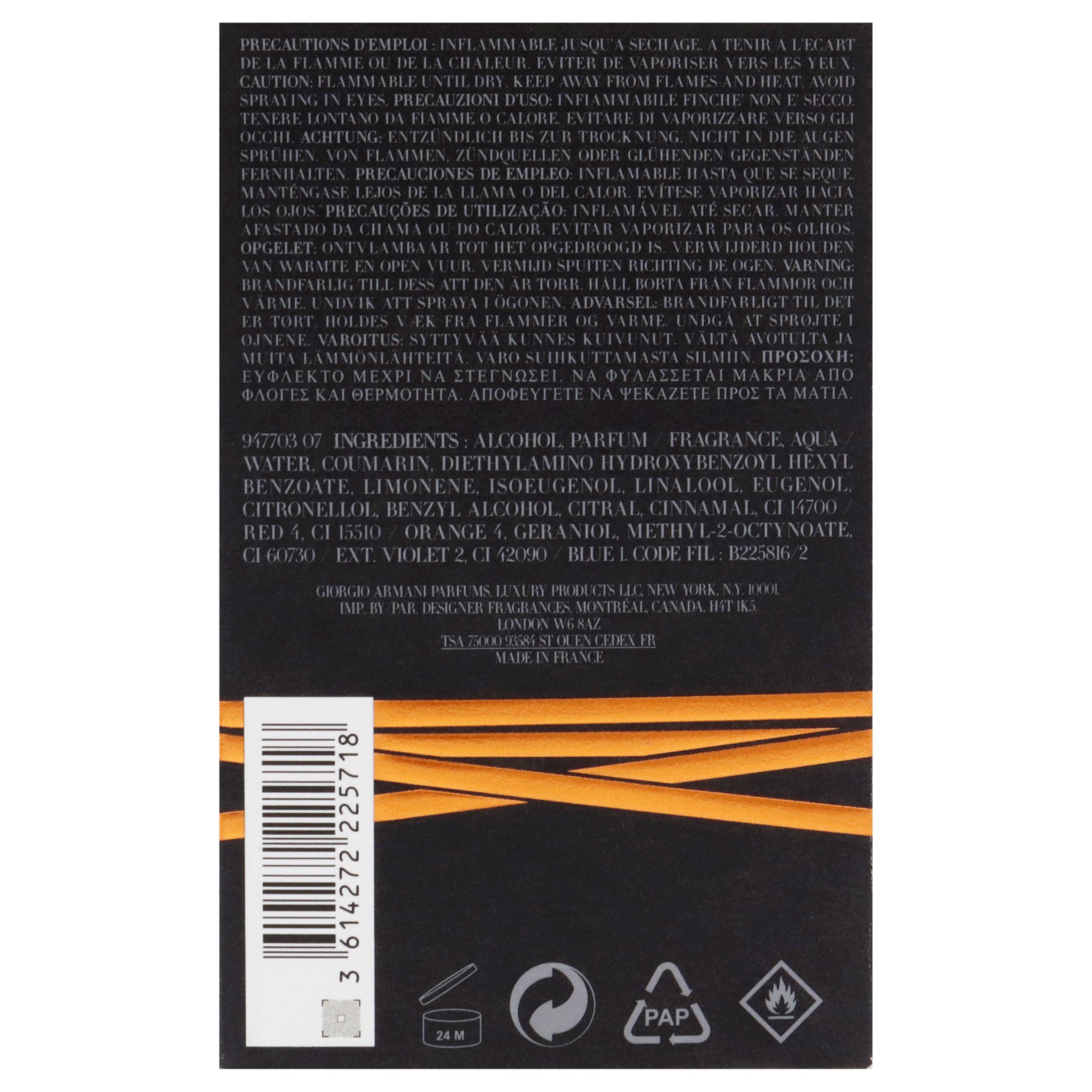 Perfume de hombre eau de parfum 3,4 oz