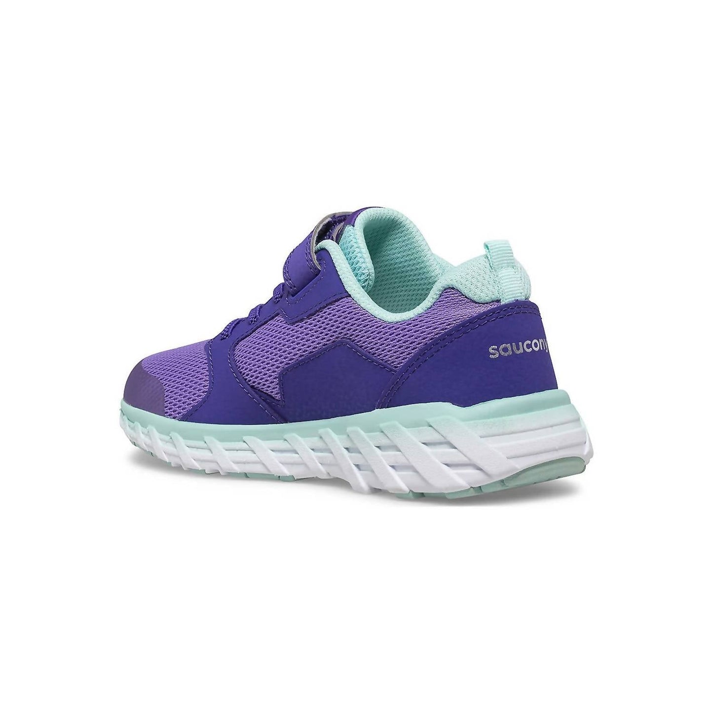 Tenis infantil color violeta y turquesa