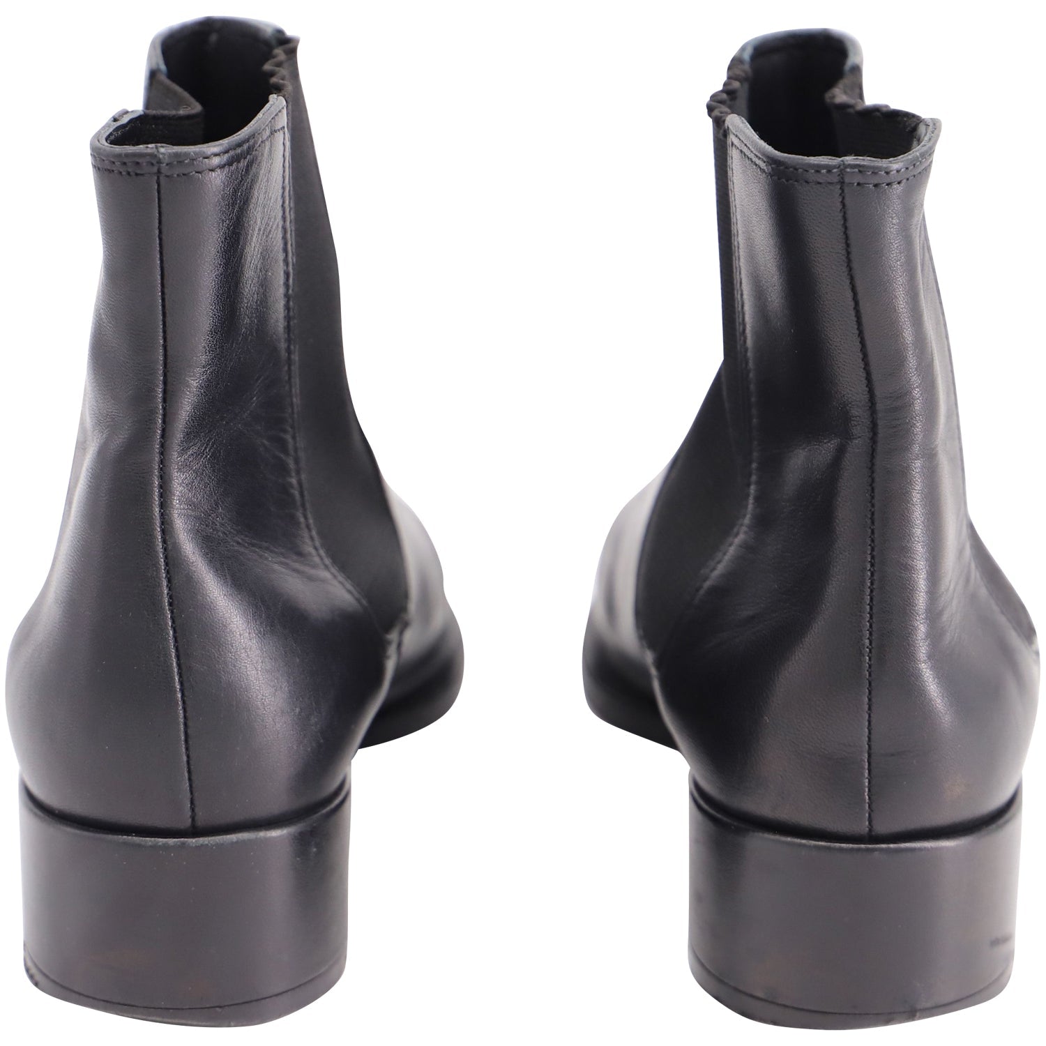 Botines de cuero color negro
