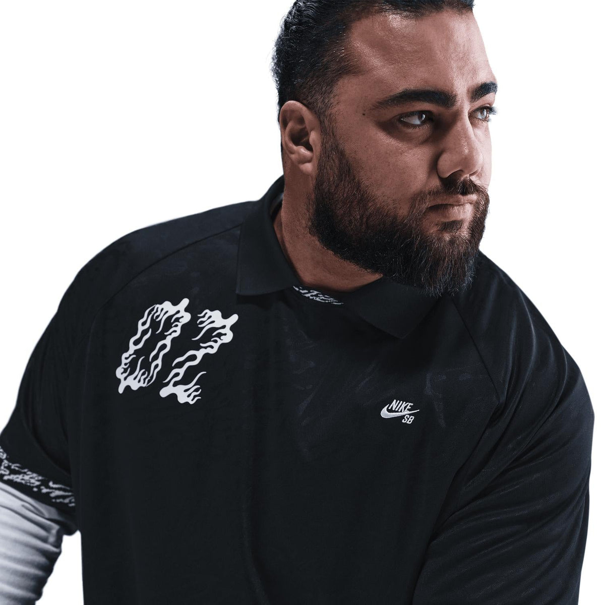 Top de hombre color negro y blanco