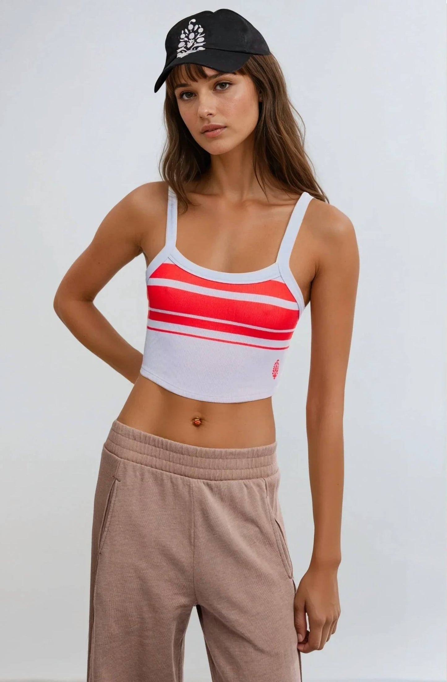 Camiseta sin mangas a rayas