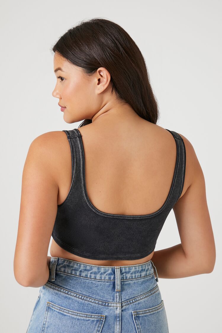Camiseta sin mangas con tejido acanalado