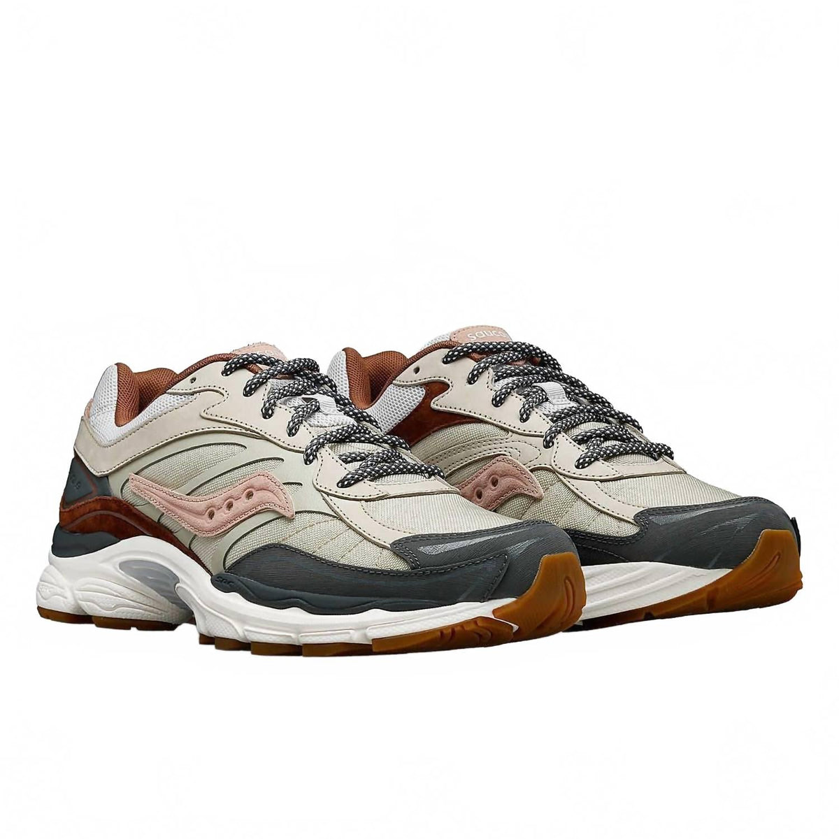 Zapatos unisex color gris y café