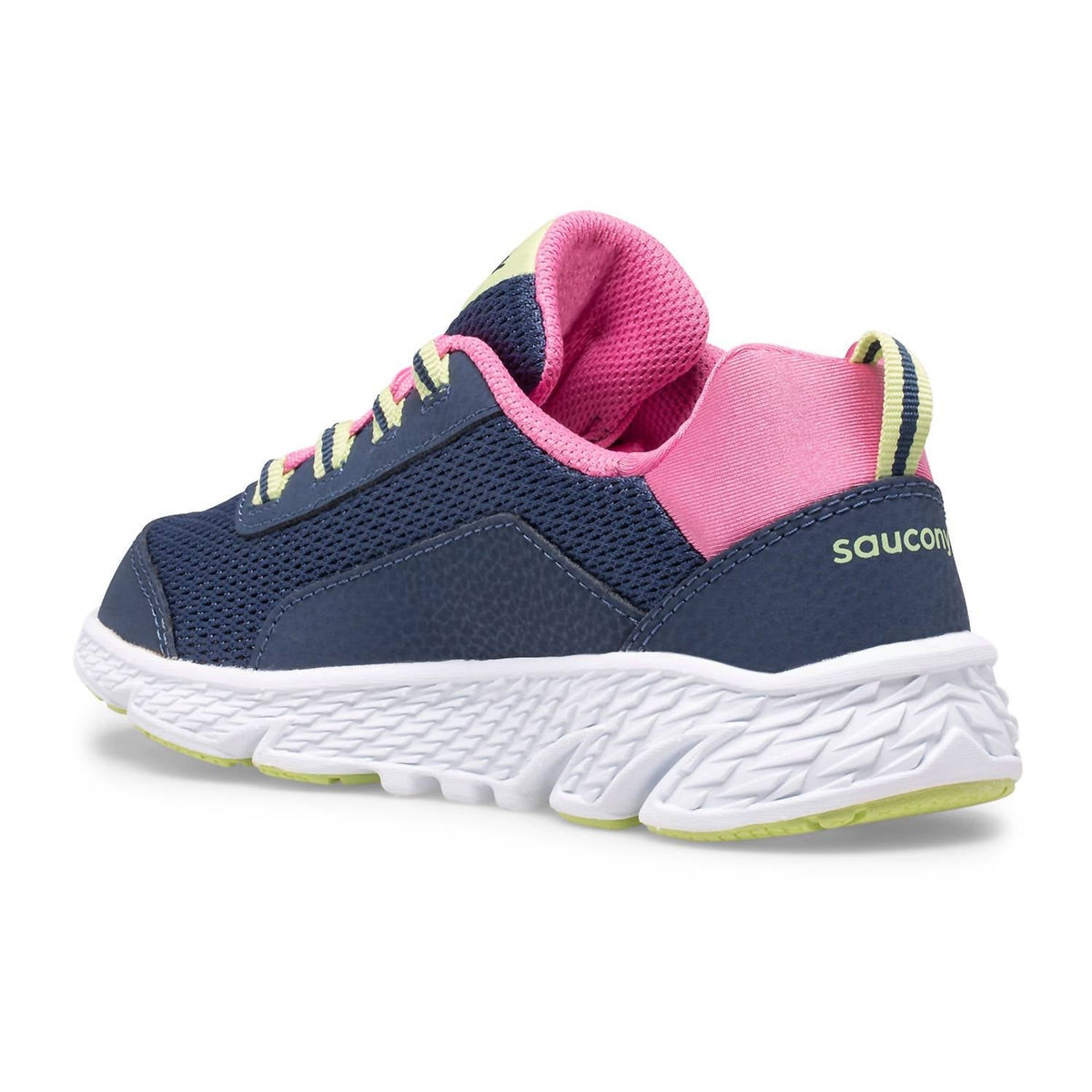 Tenis infantil color azul marino y rosado