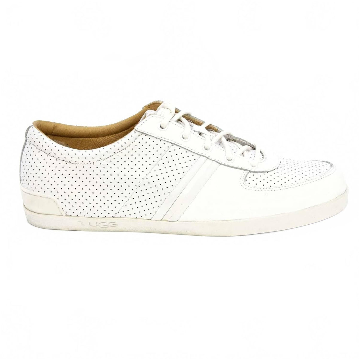 Tenis de hombre de cuero color blanco