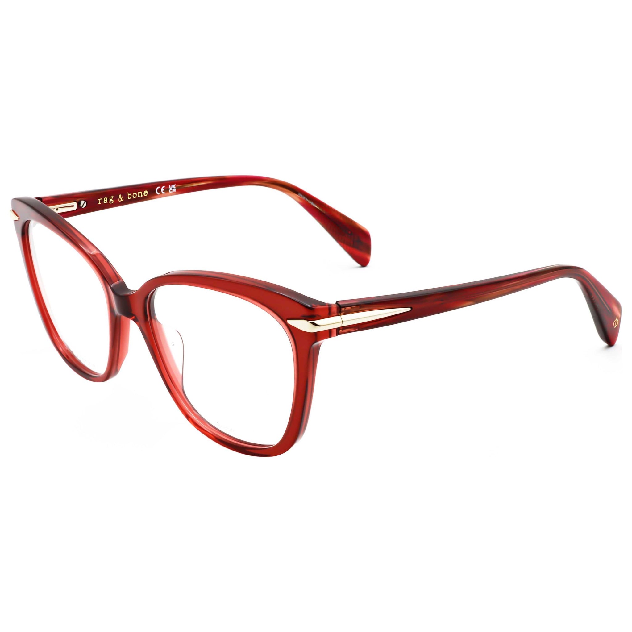 Montura para gafas de mujer 54 mm color rojo