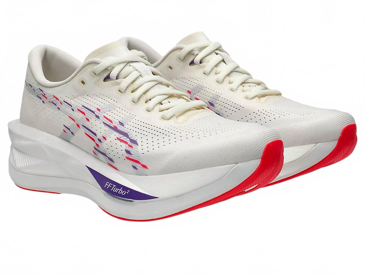 Tenis para correr de mujer color azul y crema