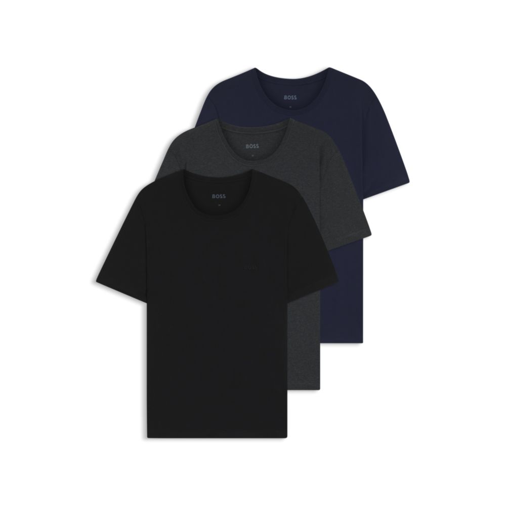 Camiseta (3 unidades) de algodón con bordado