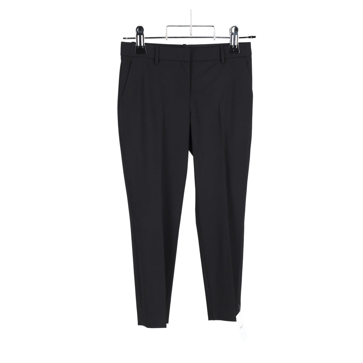 Pantalón de lino de corte recto color negro