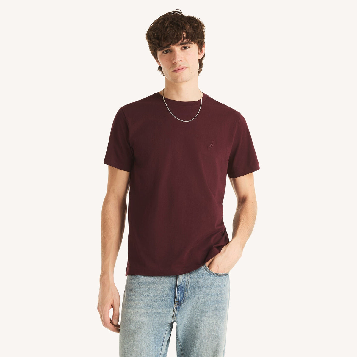 Camiseta de hombre con cuello redondo