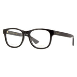 Gucci Cuadradas Marco Completo, Marco Negro Brillante y Lentes Demo Transparentes Gg1344O001