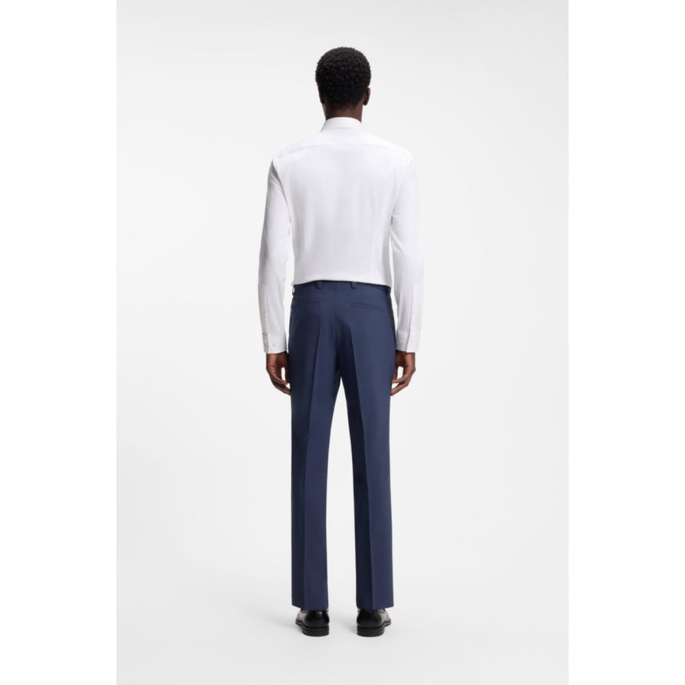 Pantalón de mezcla de lana de corte ajustado