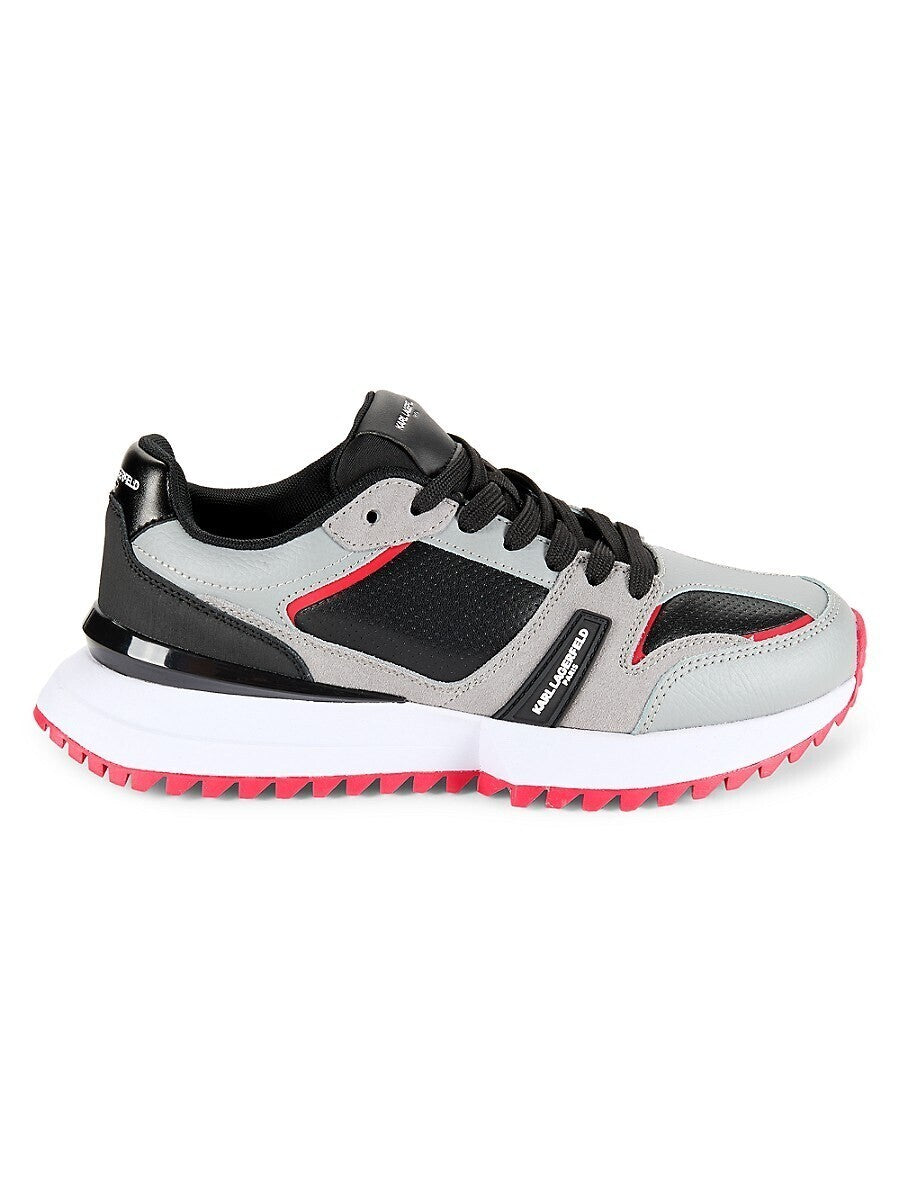 Tenis de hombre de cuero color gris