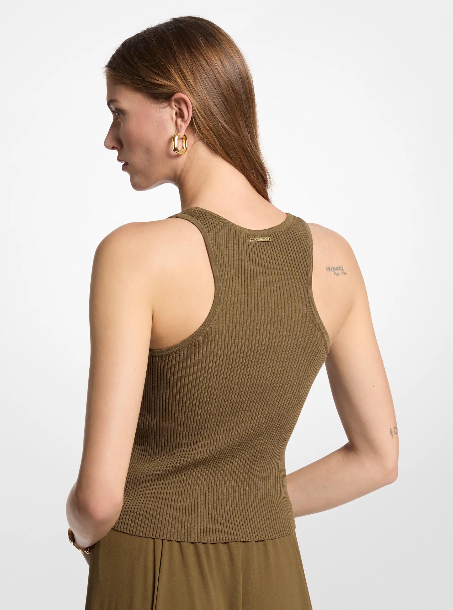 Camiseta sin mangas con tejido acanalado