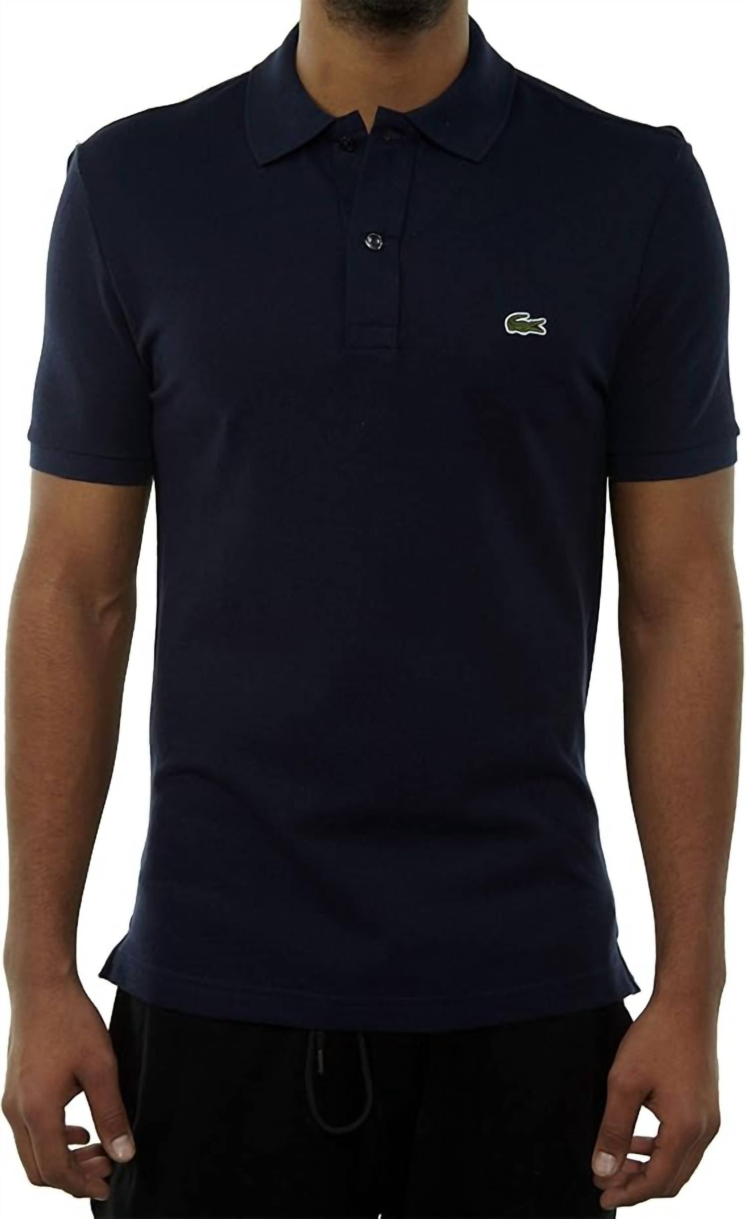 Polo de manga corta color negro