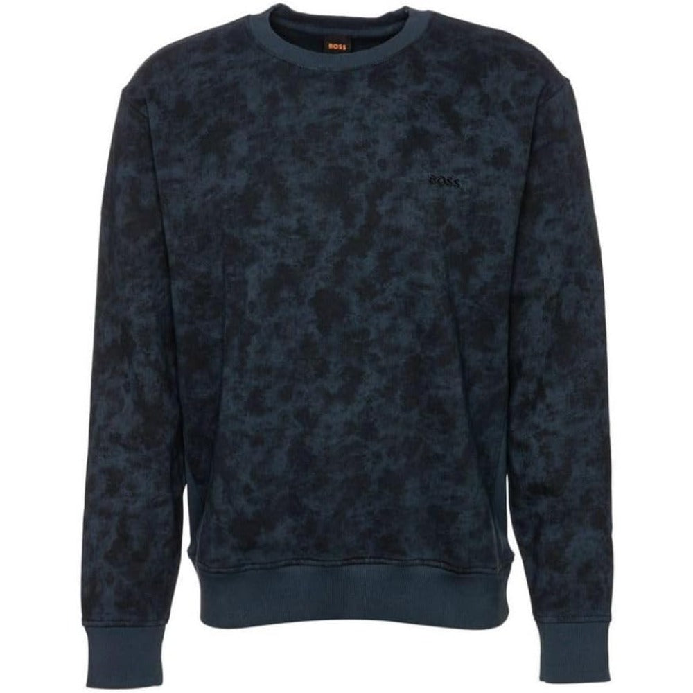 Buzo de hombre de algodón con estampado color azul marino