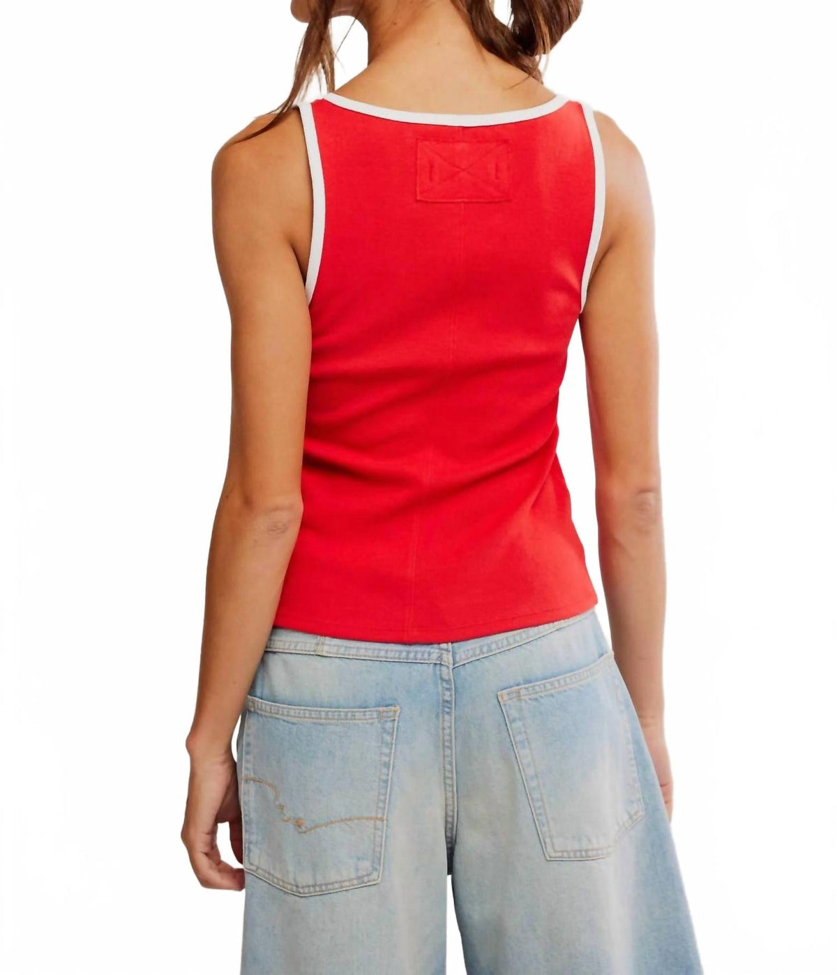 Camiseta sin mangas color rojo