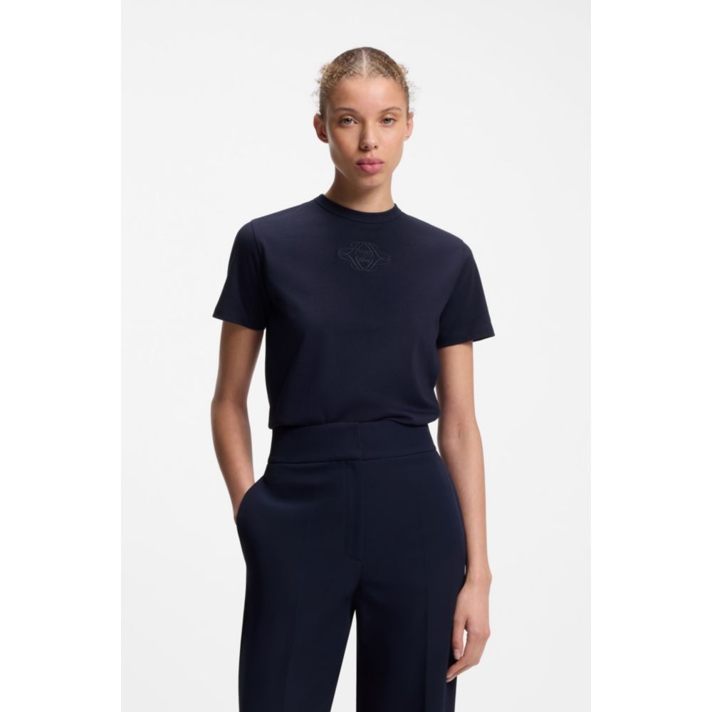 Camiseta de algodón con bordado