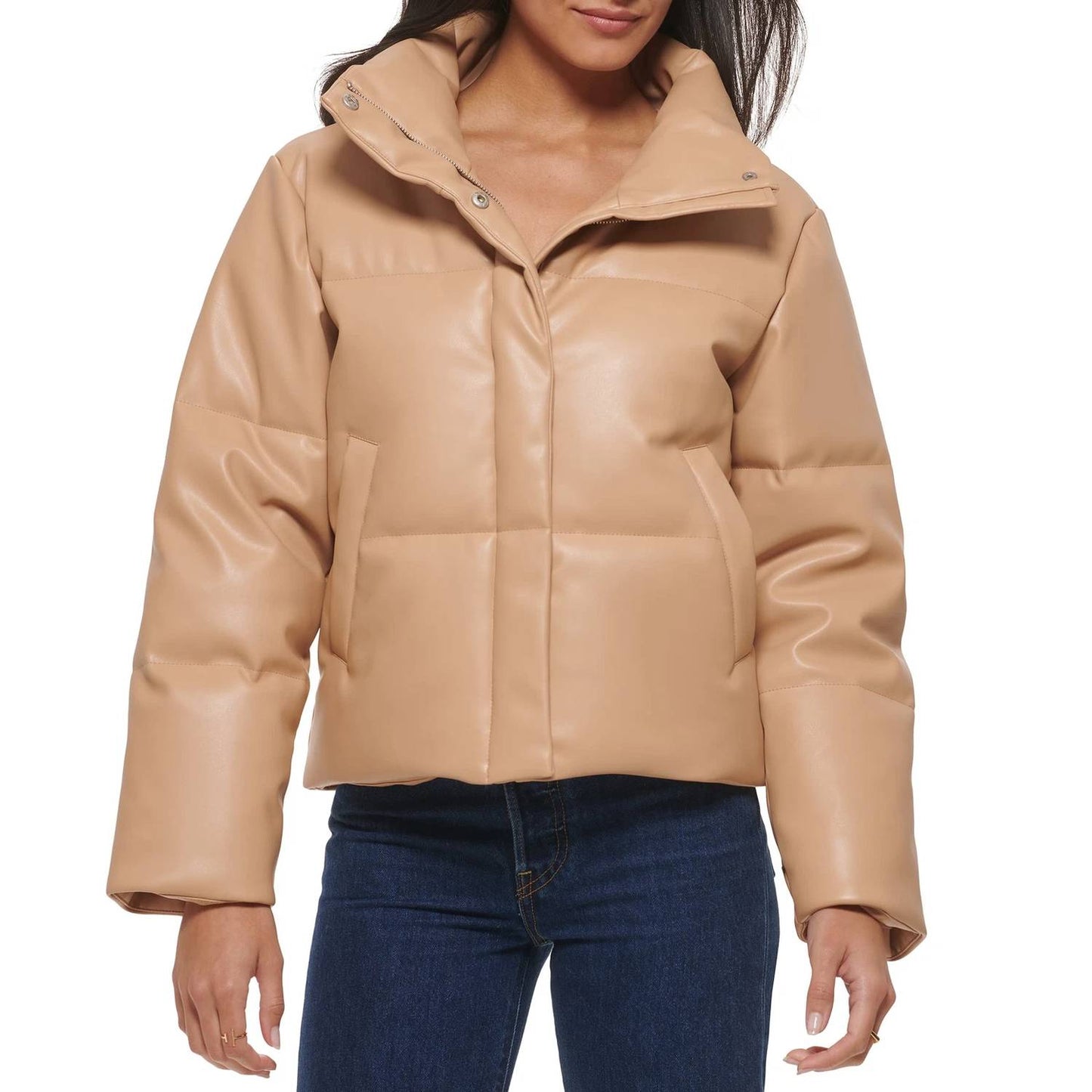 Chaqueta de efecto cuero