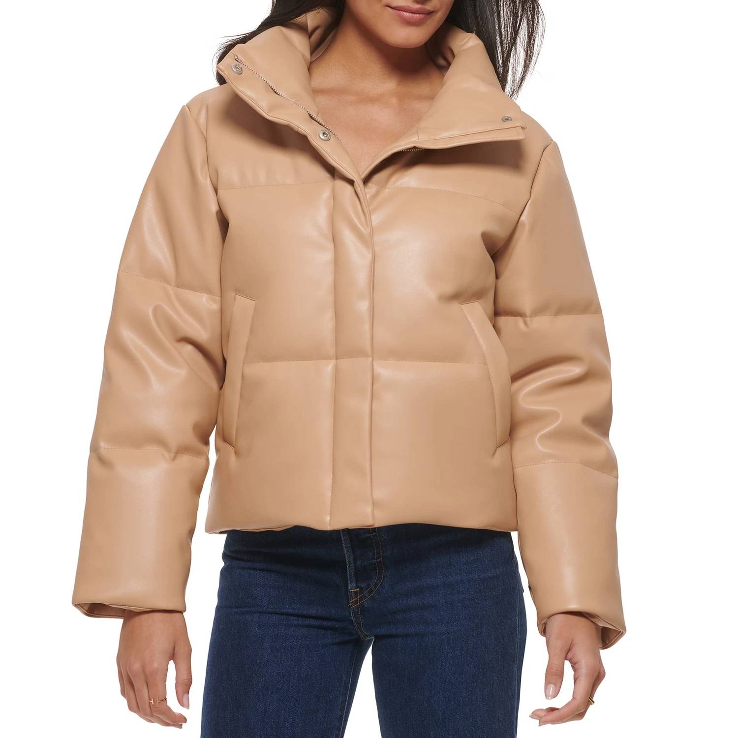 Chaqueta de efecto cuero