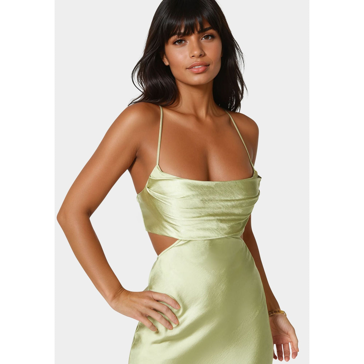 Vestido de mujer midi con espalda descubierta
