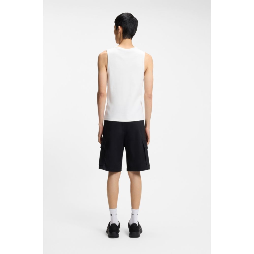 Camiseta sin mangas de algodón de corte ajustado