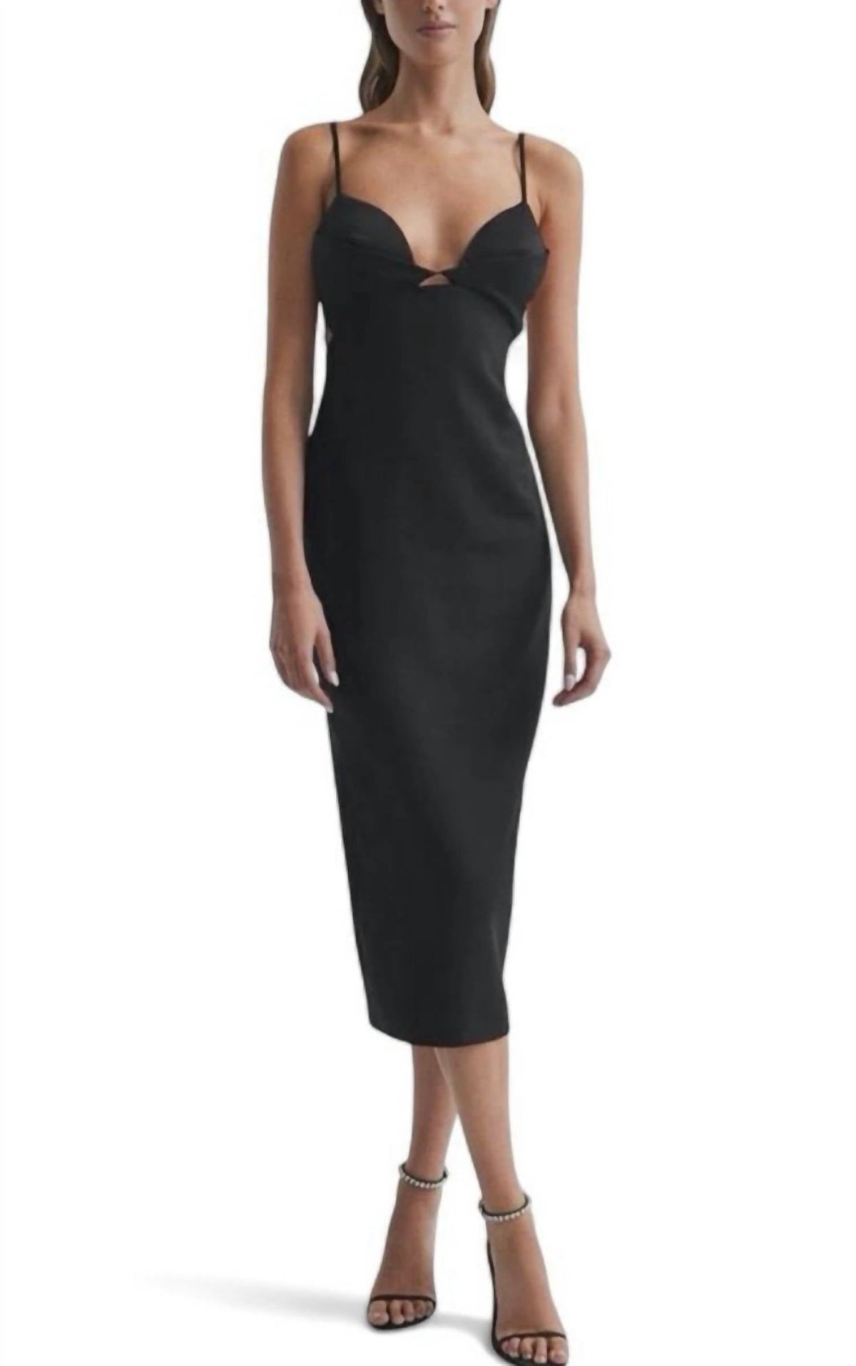 Vestido midi color negro