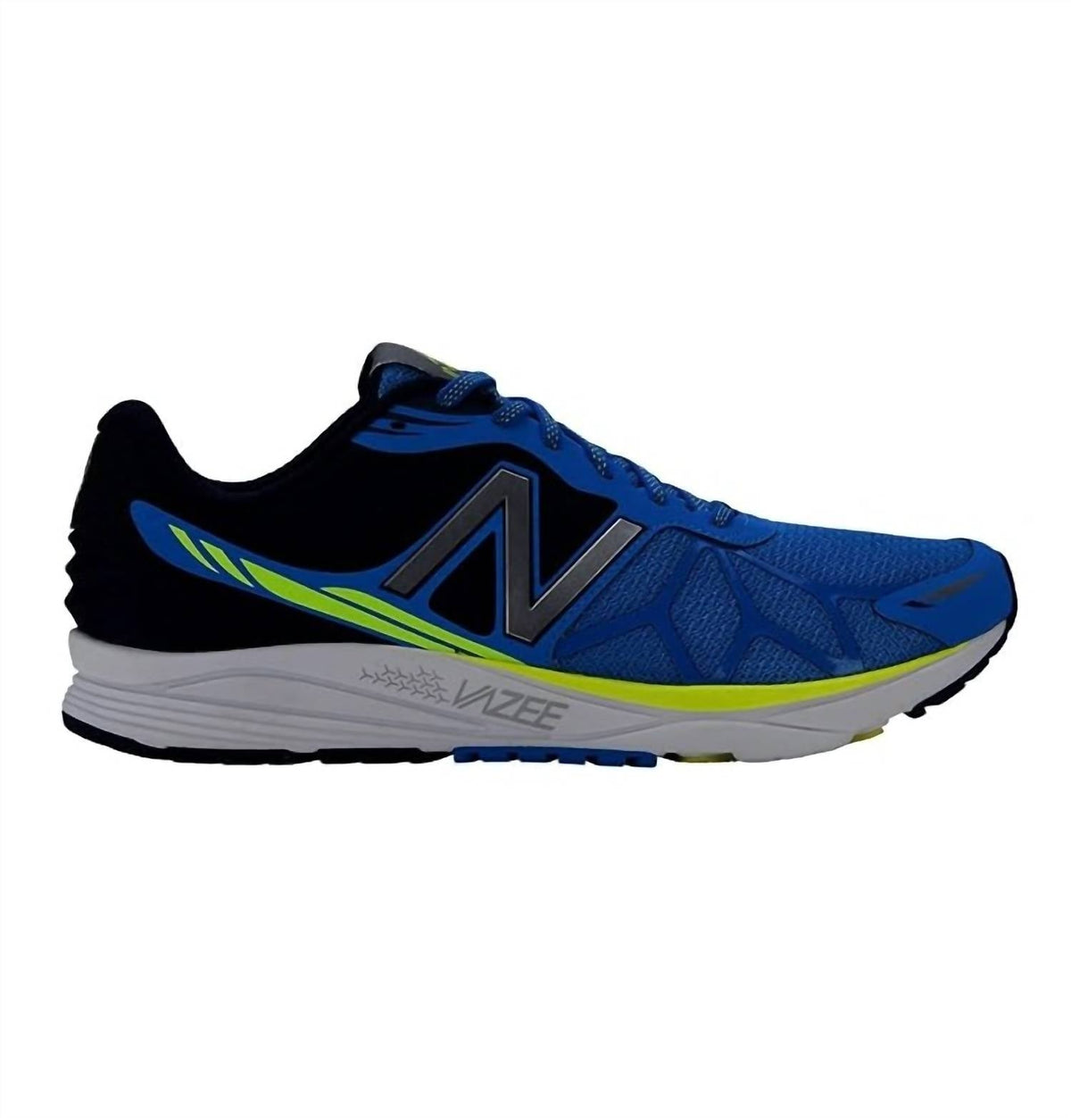 Tenis para correr de hombre color azul y amarillo