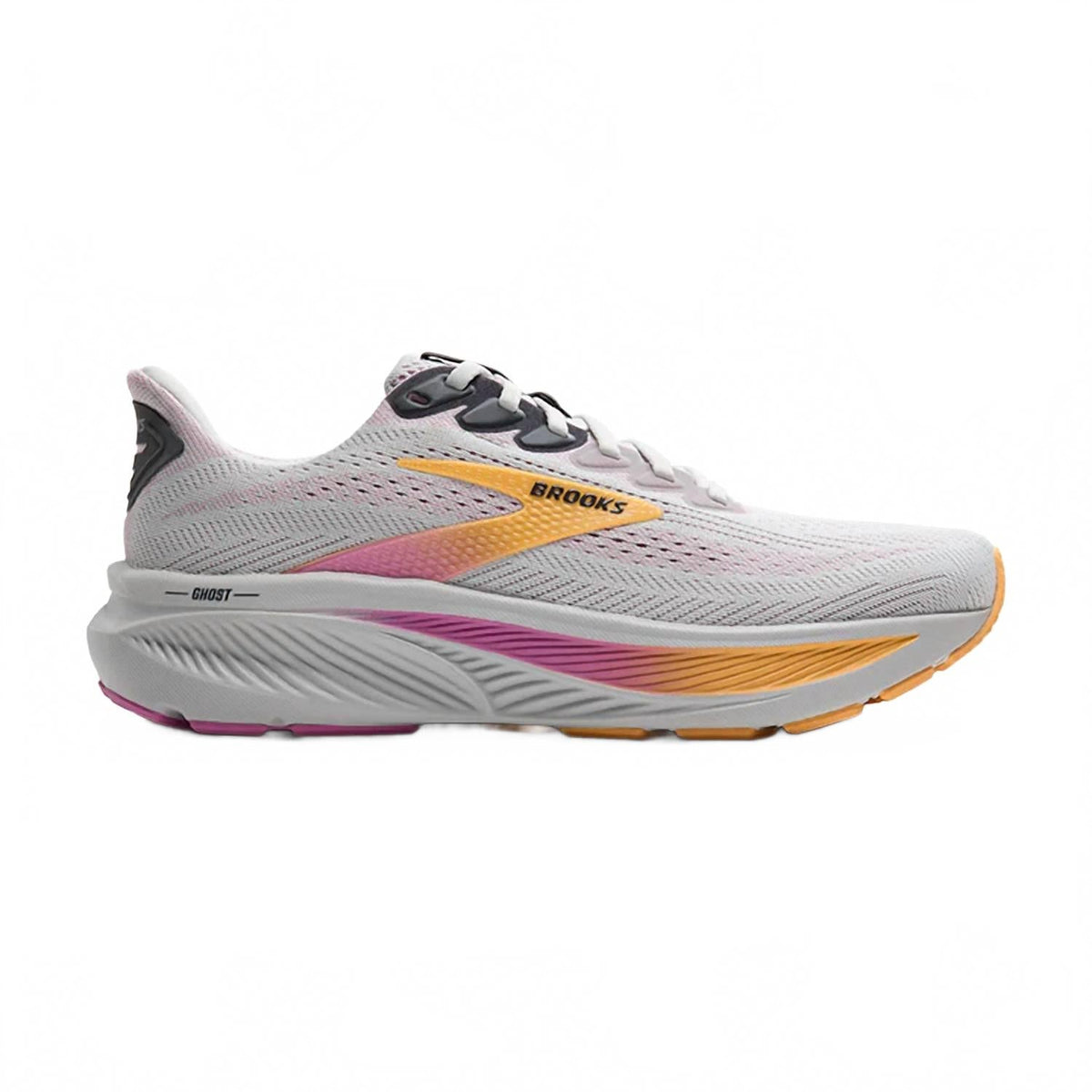 Tenis para correr de mujer color rosado y plateado