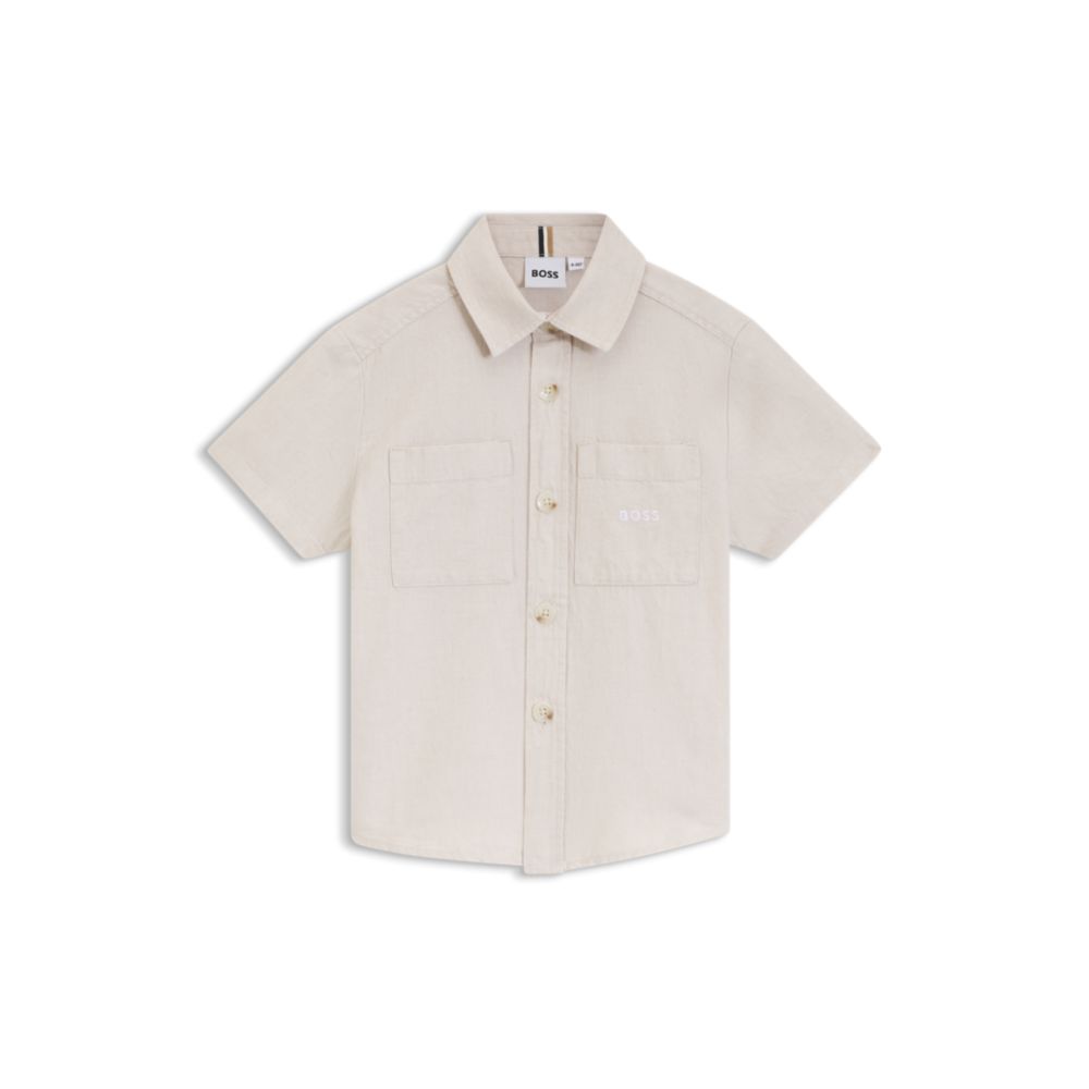 Camisa infantil de algodón con bordado