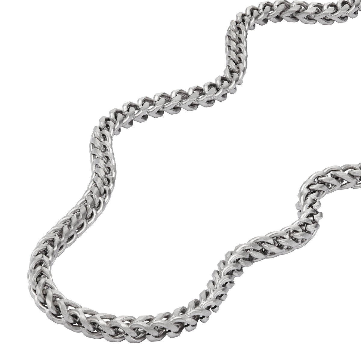 Collar de hombre color plateado