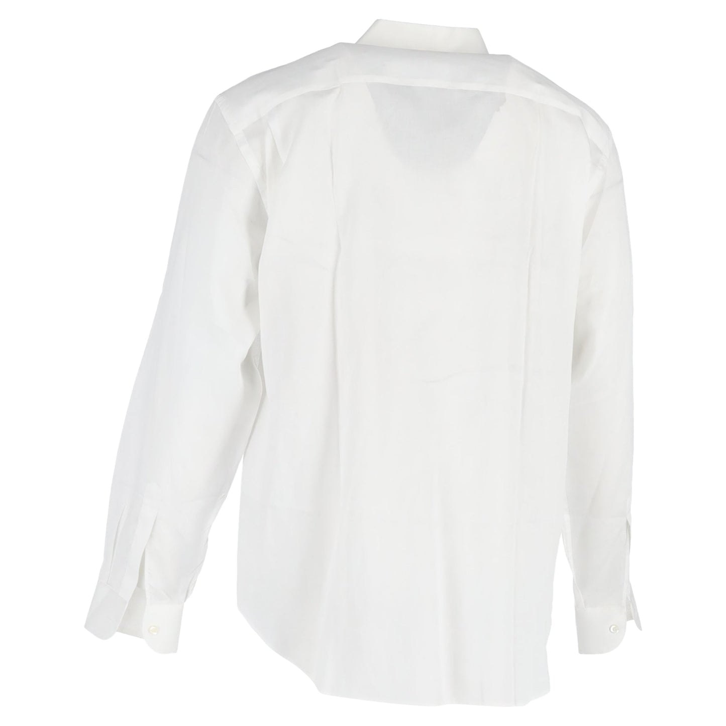 Camisa de algodón de manga larga color blanco