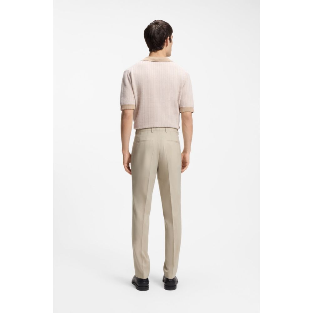 Pantalón de mezcla de lana de corte ajustado