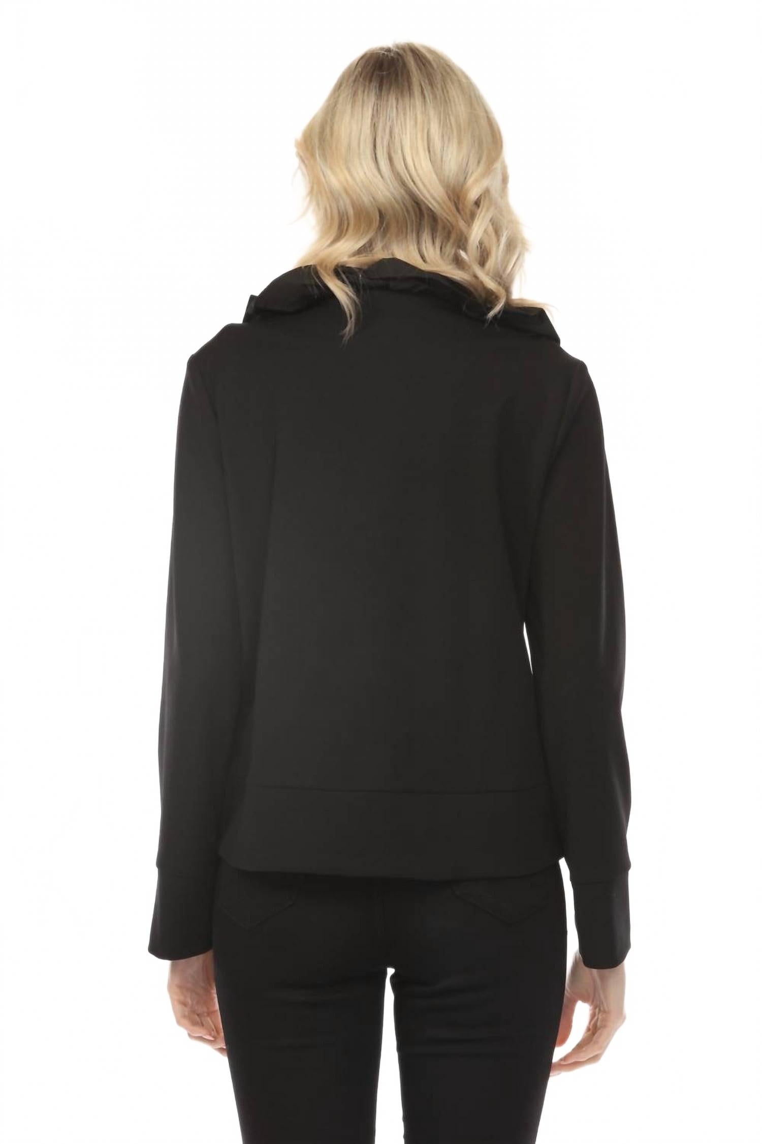Chaqueta de manga larga color negro