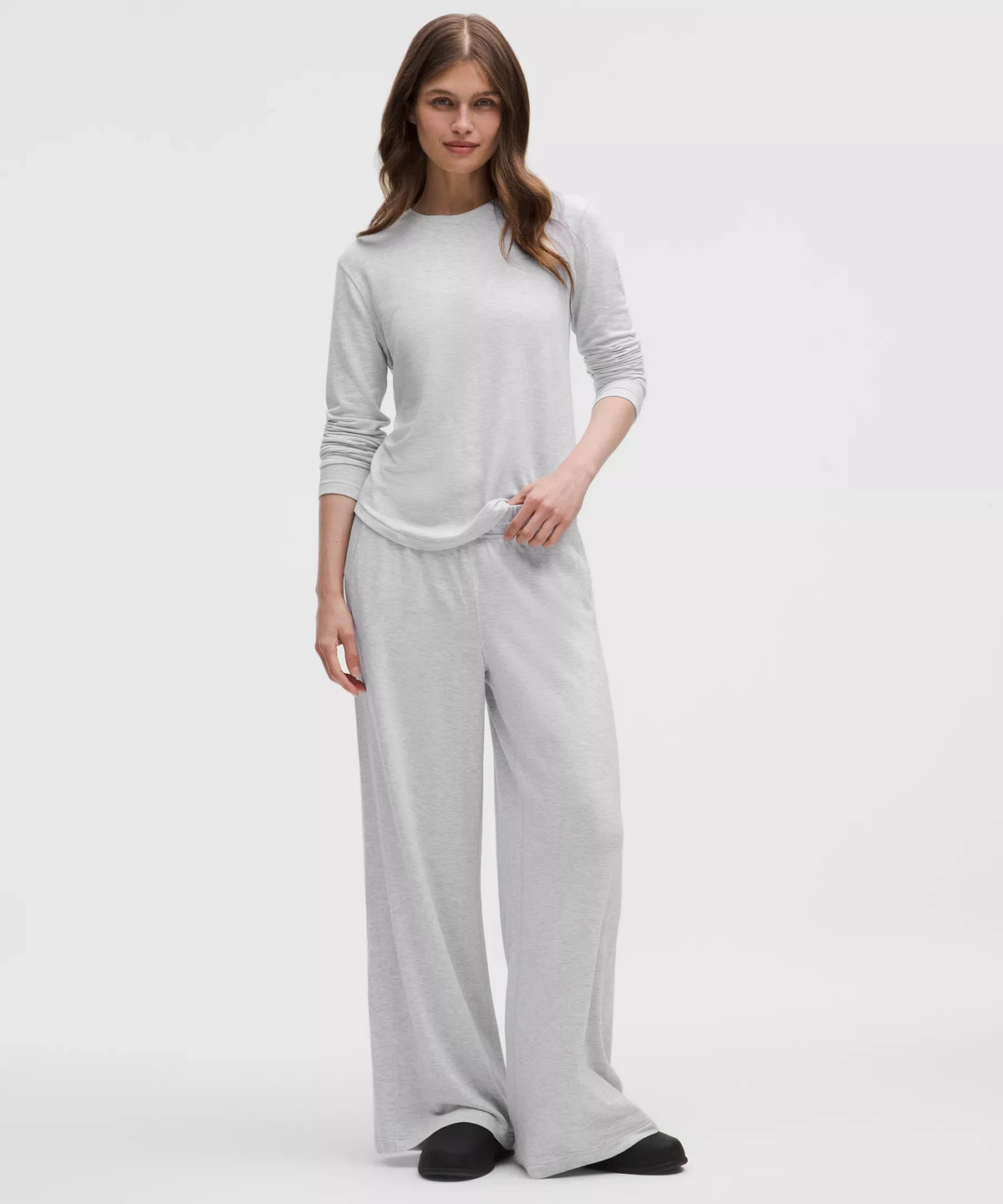 Pantalón de pierna ancha de tiro medio