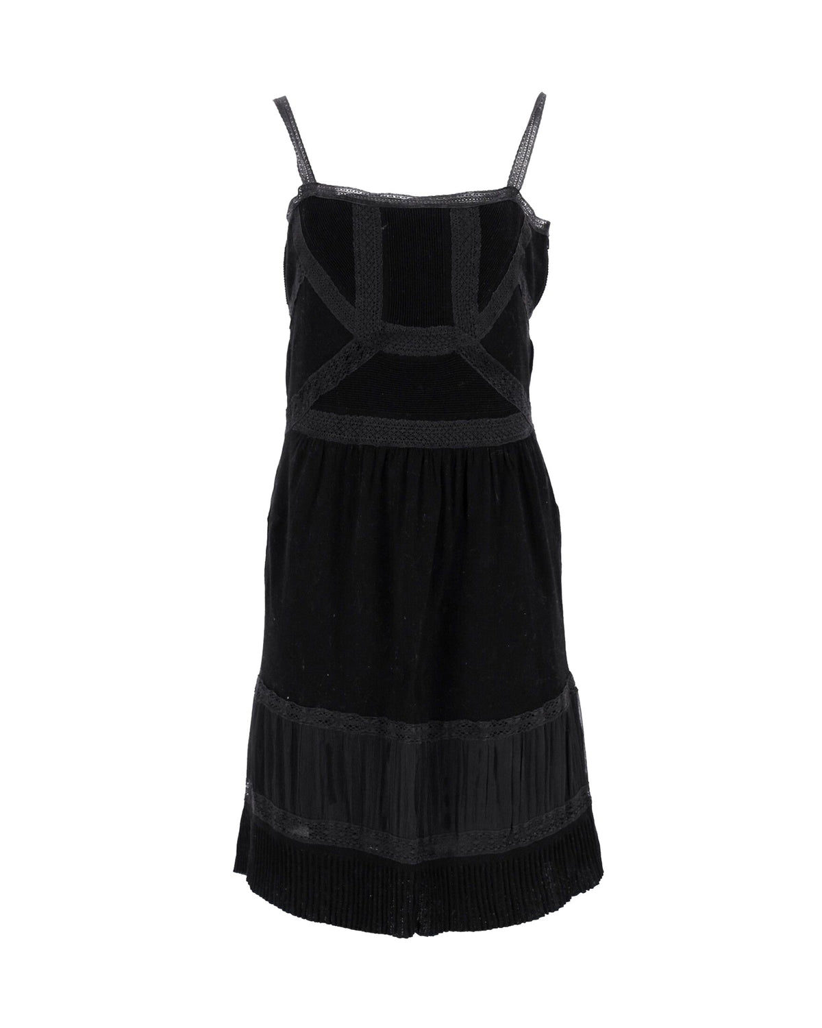 Vestido de algodón sin mangas color negro