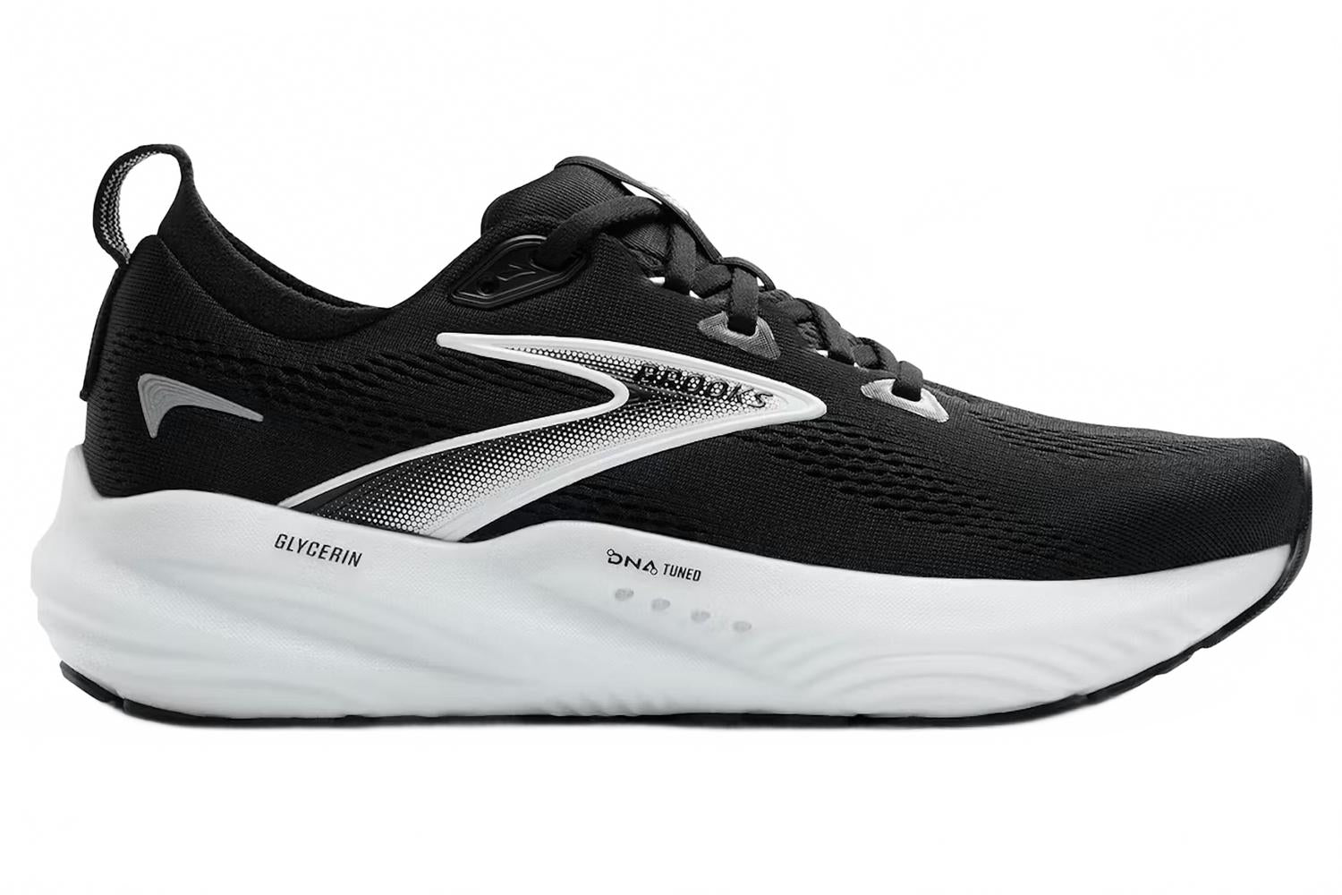 Tenis para correr de mujer color negro y blanco y gris