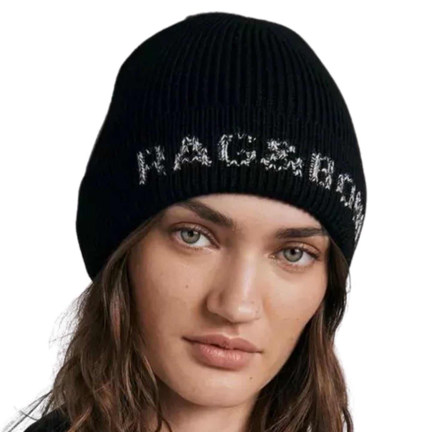Gorro tejido de mujer color negro