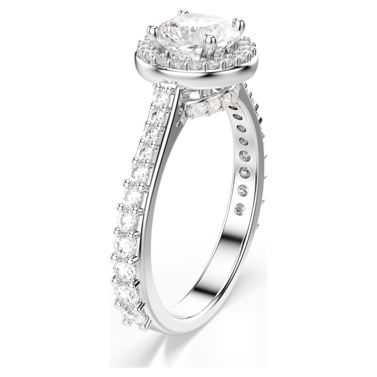 Anillo color blanco y plateado