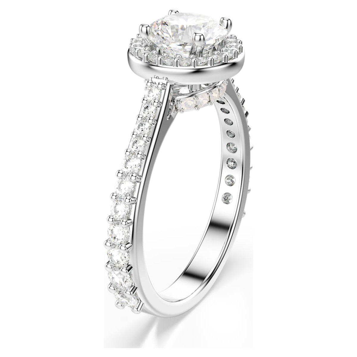 Anillo color blanco y plateado