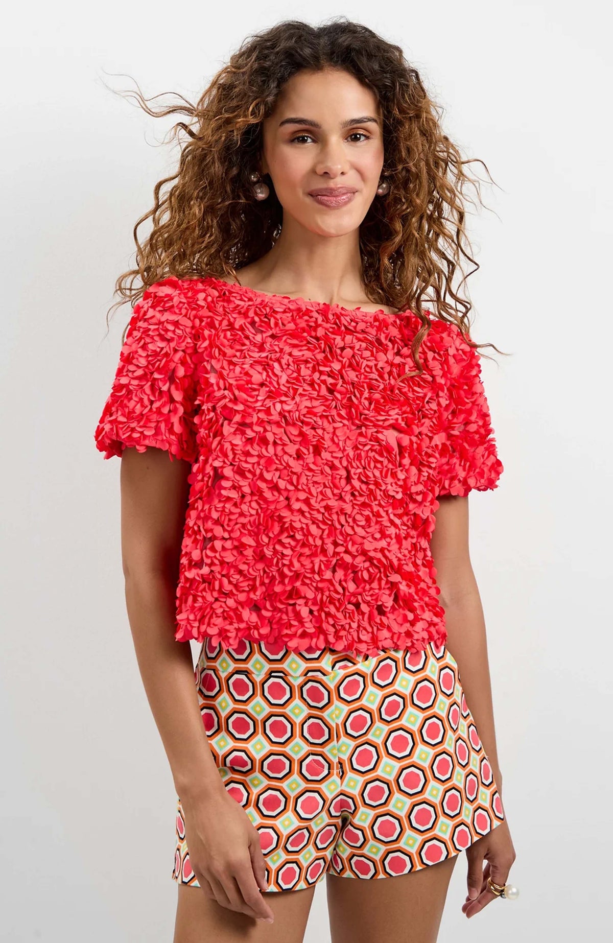 Top con estampado floral