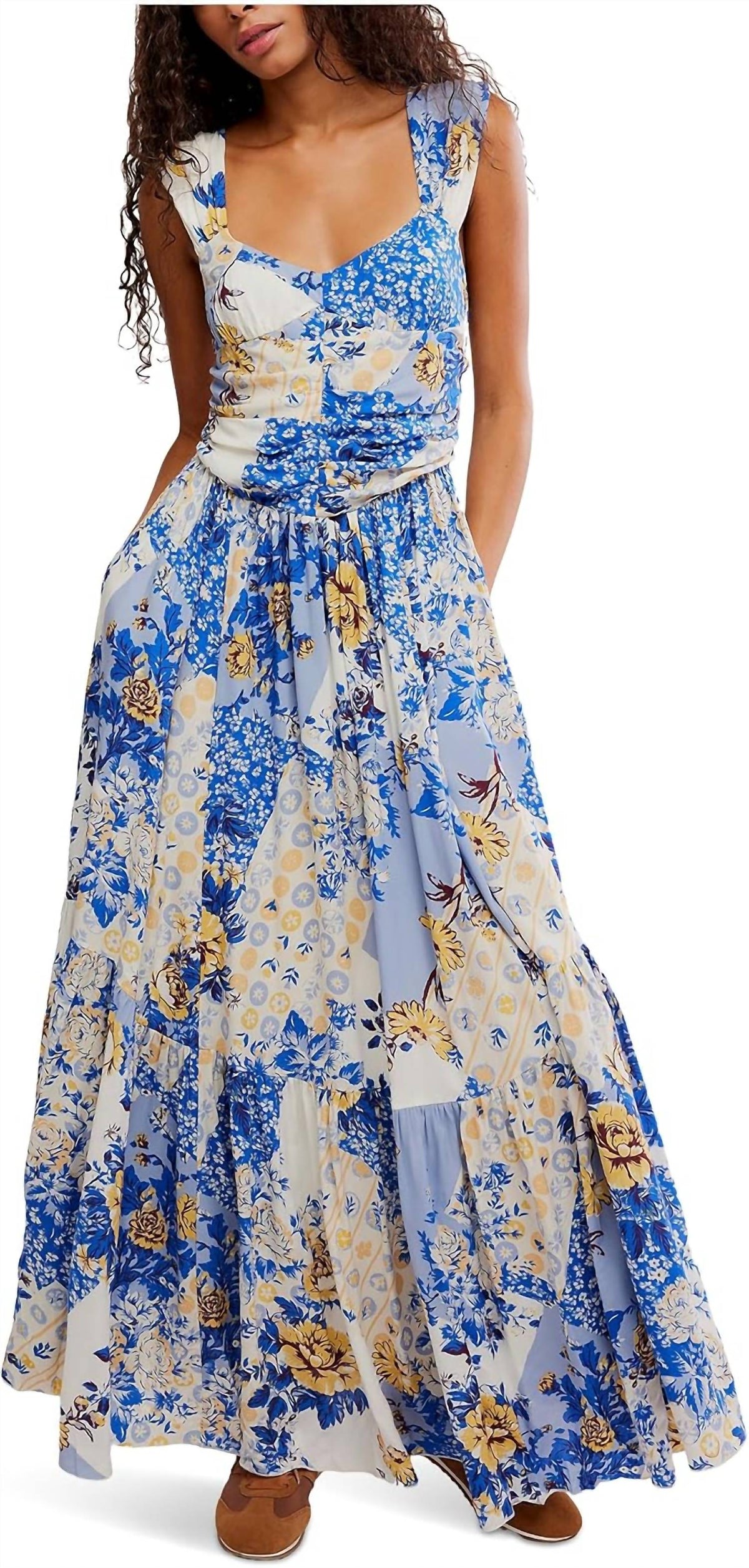 Vestido largo color azul