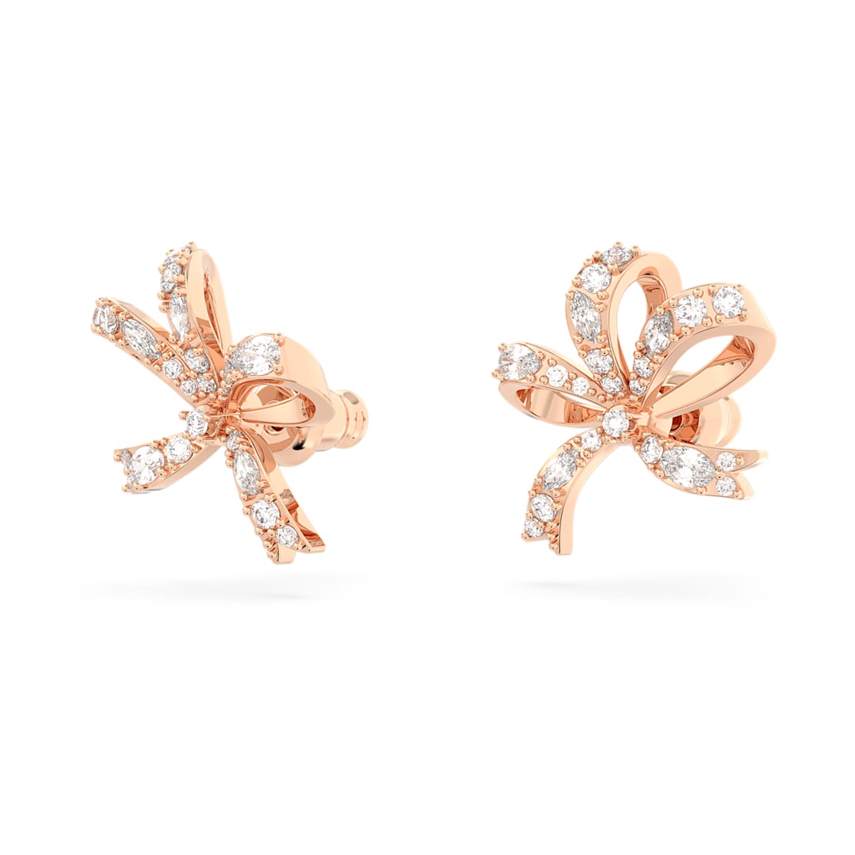 Aretes color oro rosa y blanco