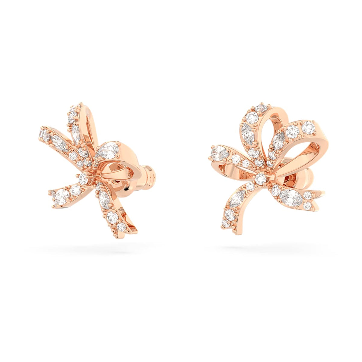 Aretes color oro rosa y blanco
